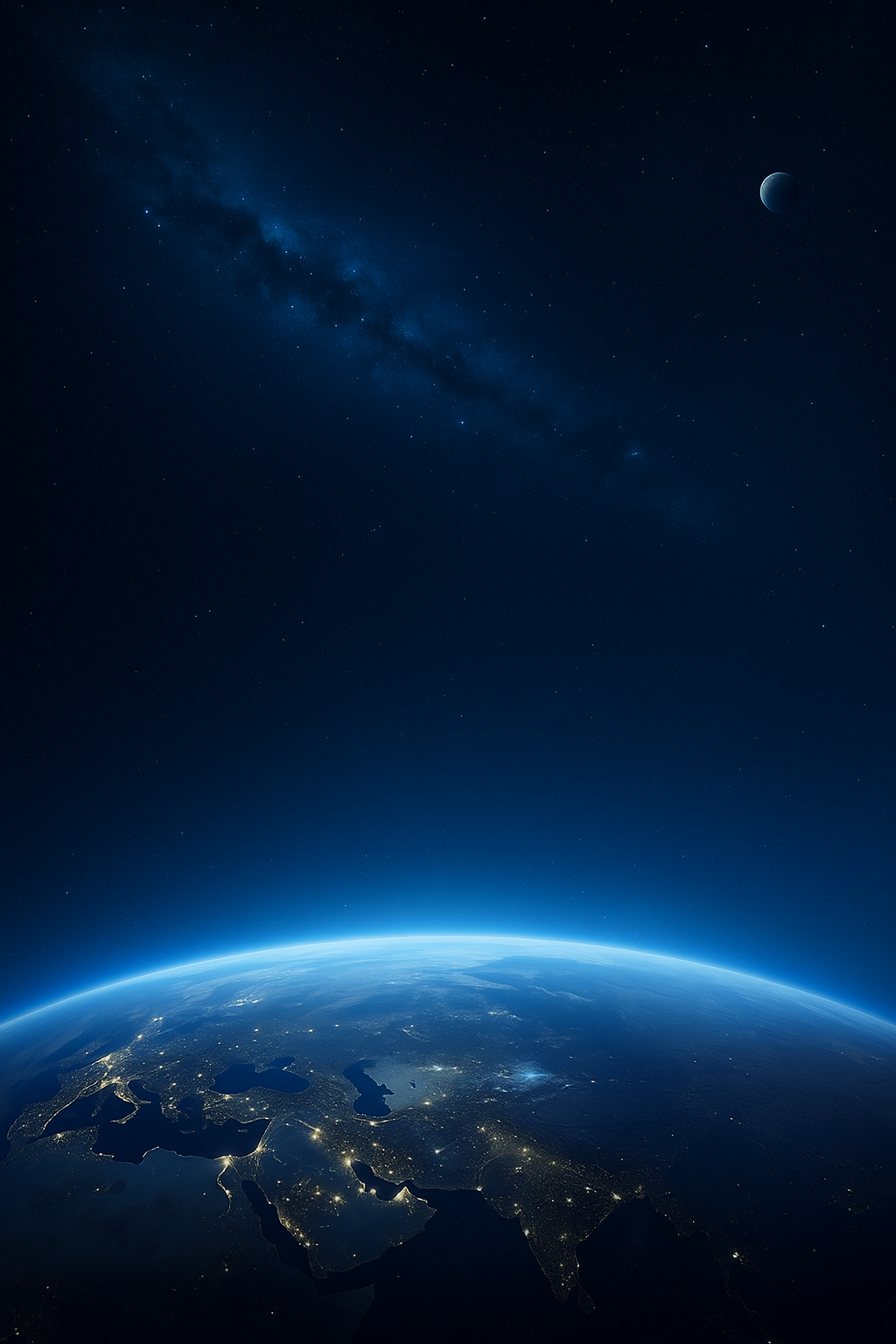 Earth from space at night