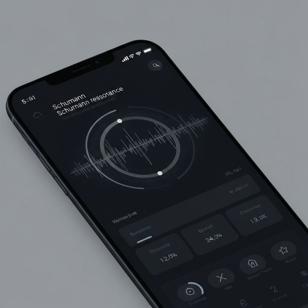 ResonanceOne full dashboard showing Schumann Resonance frequency and detailed metrics